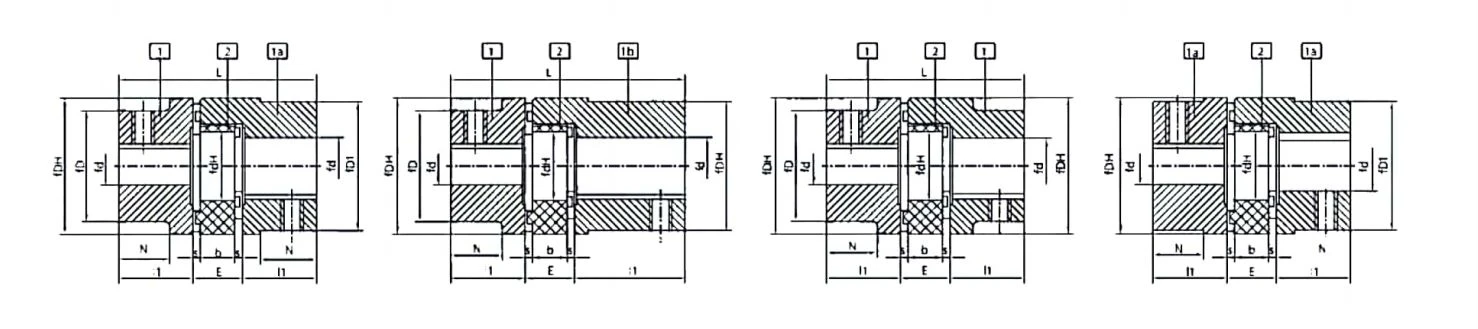DIN GE Type Couplings GG25 DIN GE Type Couplings GG25
